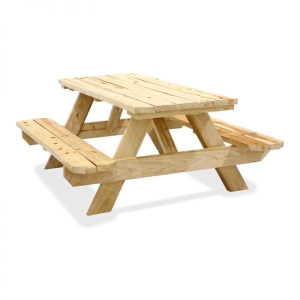 Wooden picnic table rental