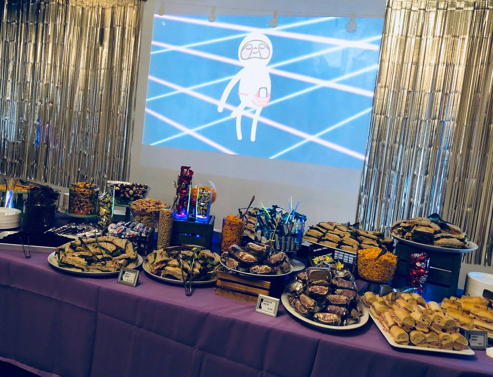 Food display for Brew Dr. 2019 kick off party