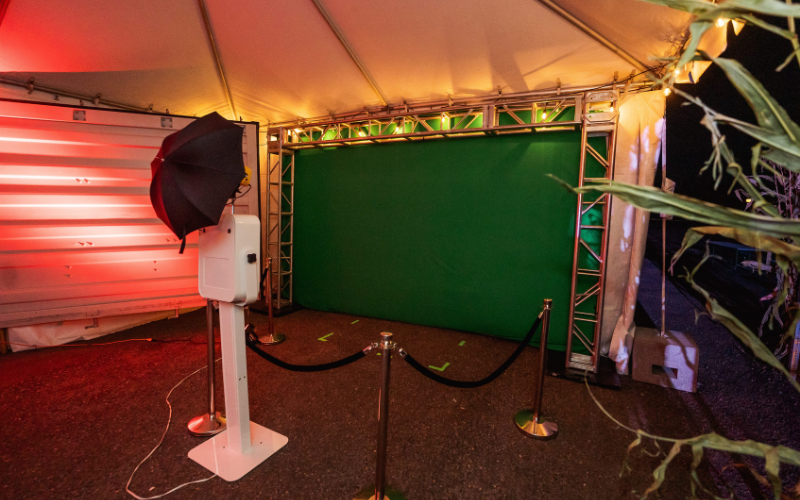 Photo booth set up at Cinema or Horrors