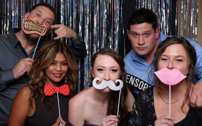 Photo booth photo of event guests