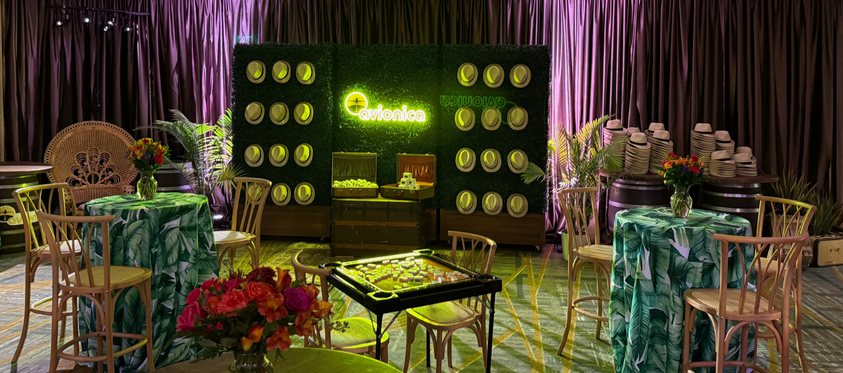 Vintage Havana Themed Conference Hospitality Suite
